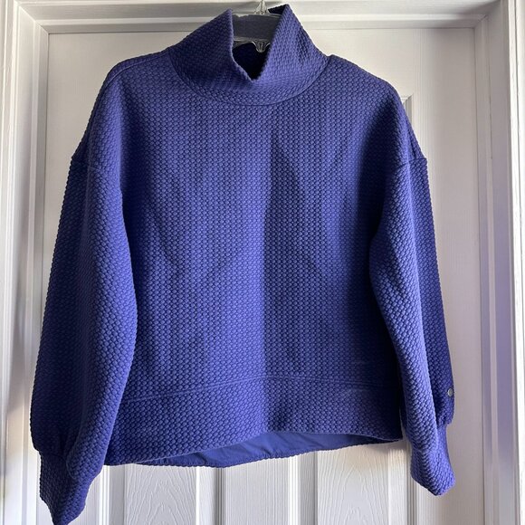 Calia Purple Cloud Mock Neck Textured Pullover - Picture 1 of 3